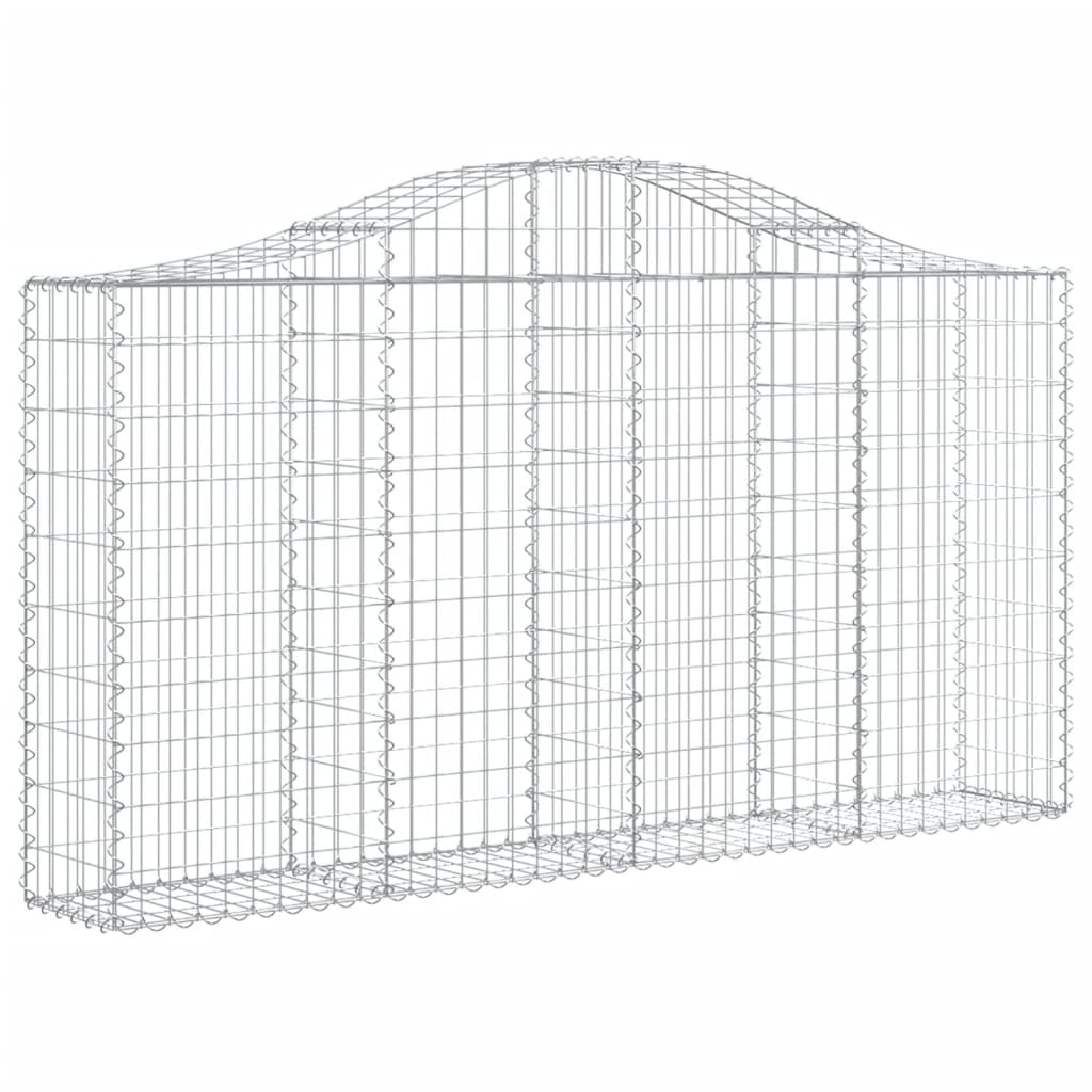 Coșuri gabion arcuite 4 buc, 200x30x100/120 cm fier galvanizat