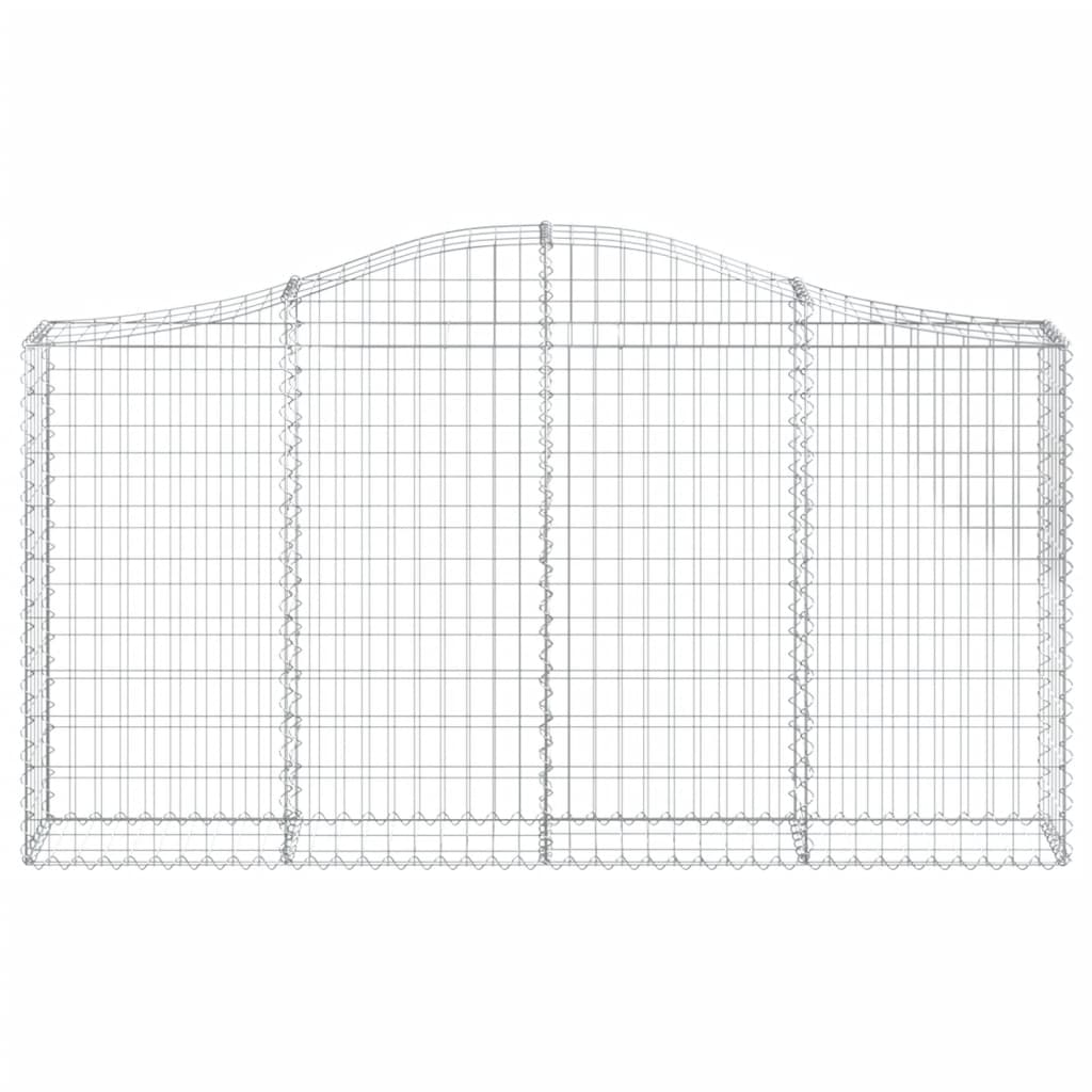 Coșuri gabion arcuite 7 buc, 200x30x100/120 cm fier galvanizat
