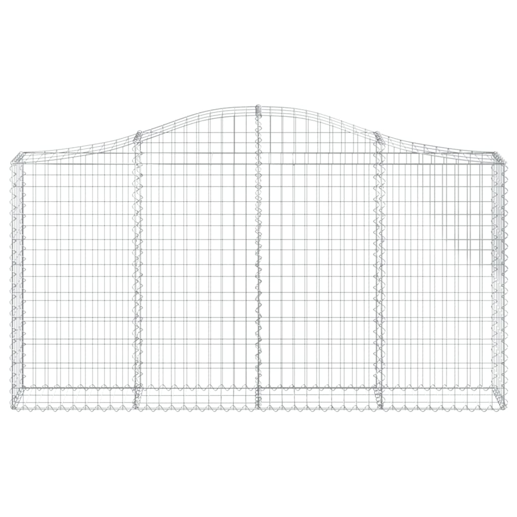 Coșuri gabion arcuite 8 buc, 200x30x100/120 cm fier galvanizat
