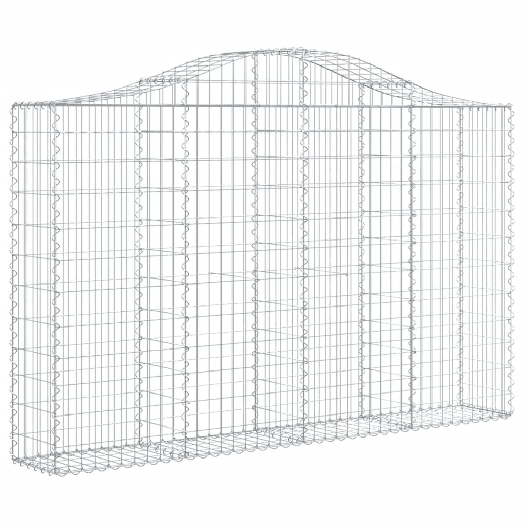Coșuri gabion arcuite 2 buc, 200x30x120/140 cm, fier galvanizat
