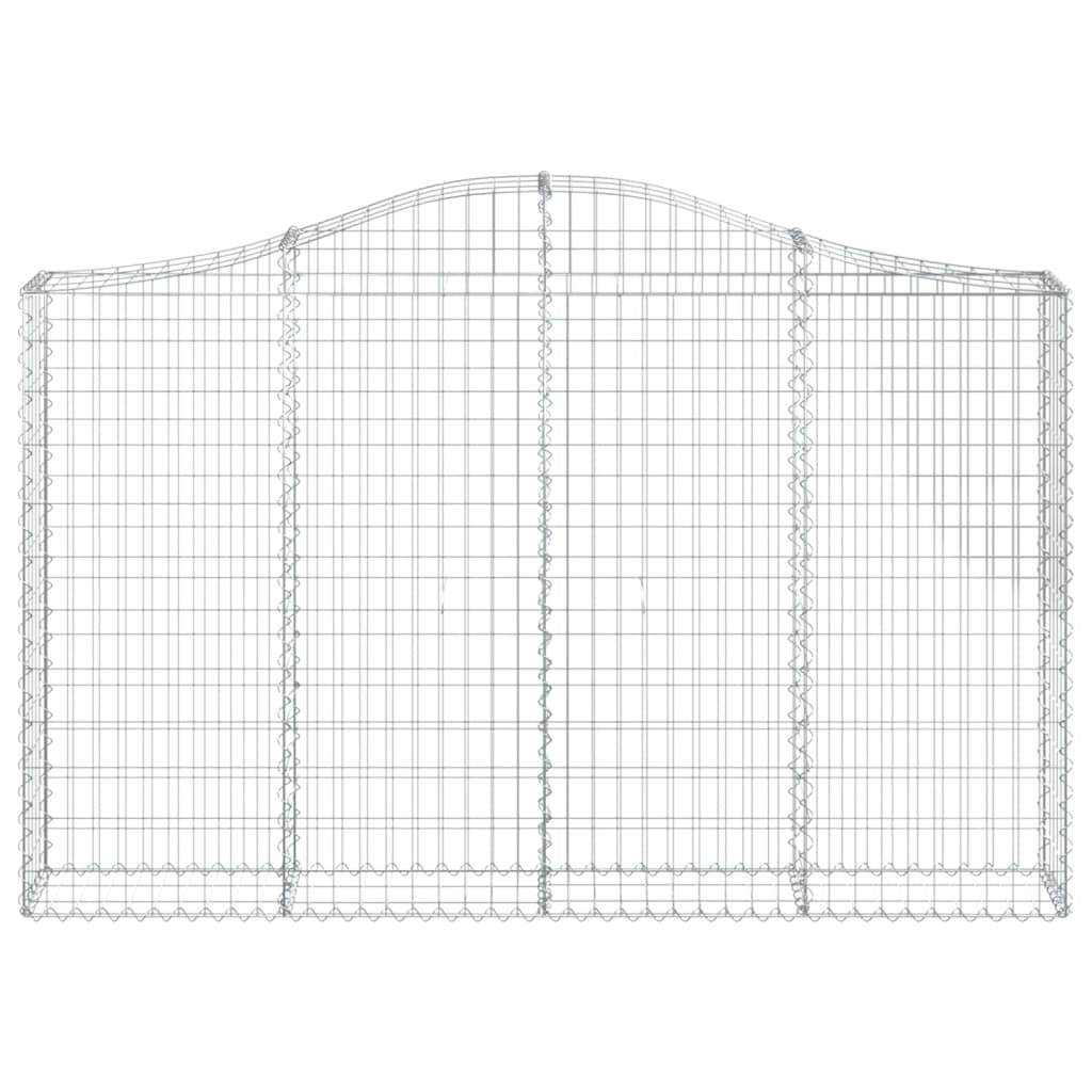 Coșuri gabion arcuite 2 buc, 200x30x120/140 cm, fier galvanizat