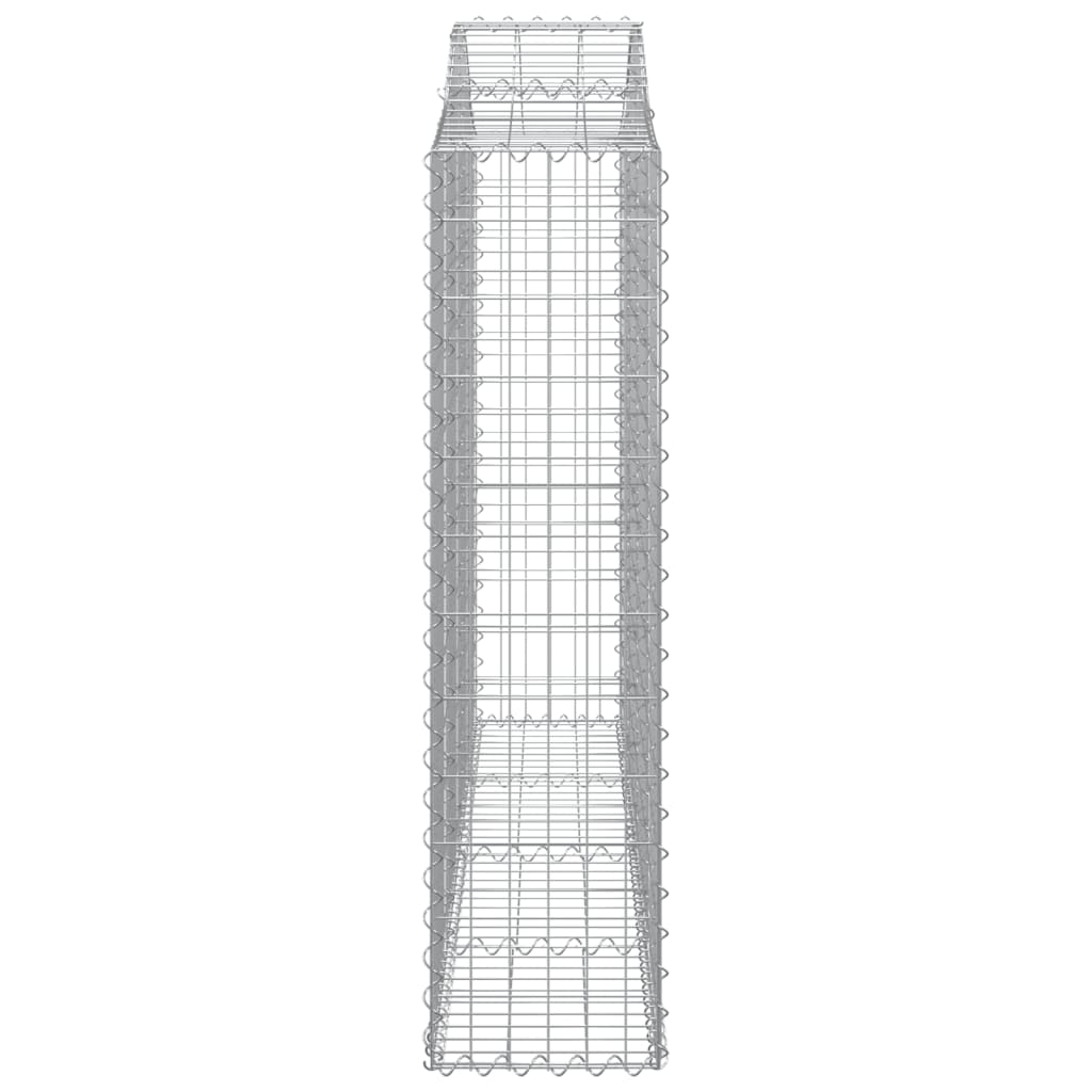 Coșuri gabion arcuite 2 buc, 200x30x120/140 cm, fier galvanizat