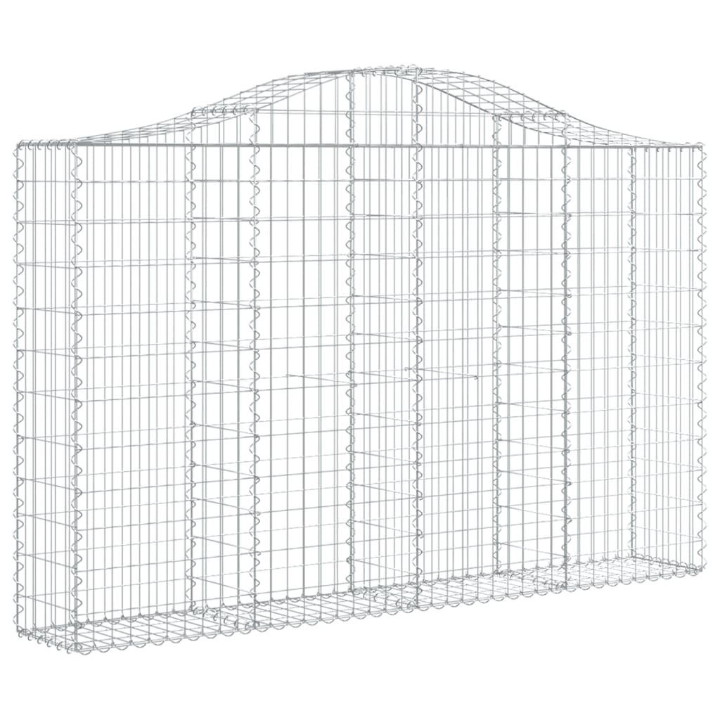 Coșuri gabion arcuite 4 buc, 200x30x120/140 cm, fier galvanizat