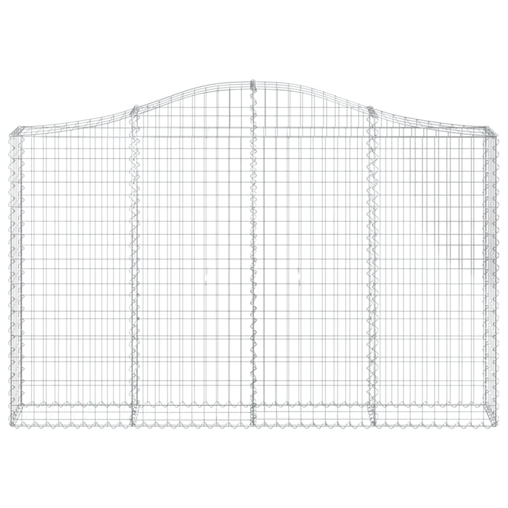 Coșuri gabion arcuite 4 buc, 200x30x120/140 cm, fier galvanizat