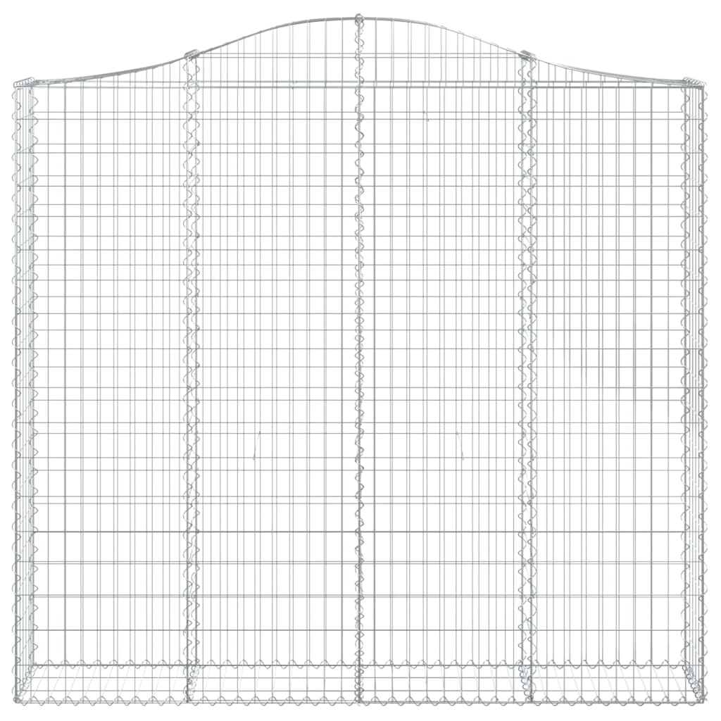 Coșuri gabion arcuite 2 buc, 200x30x180/200cm, fier galvanizat
