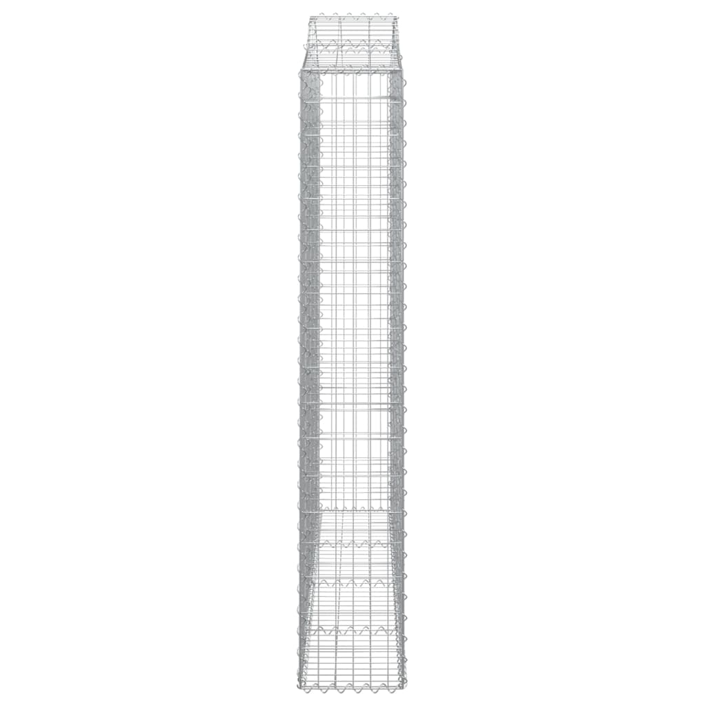Coșuri gabion arcuite 2 buc, 200x30x180/200cm, fier galvanizat