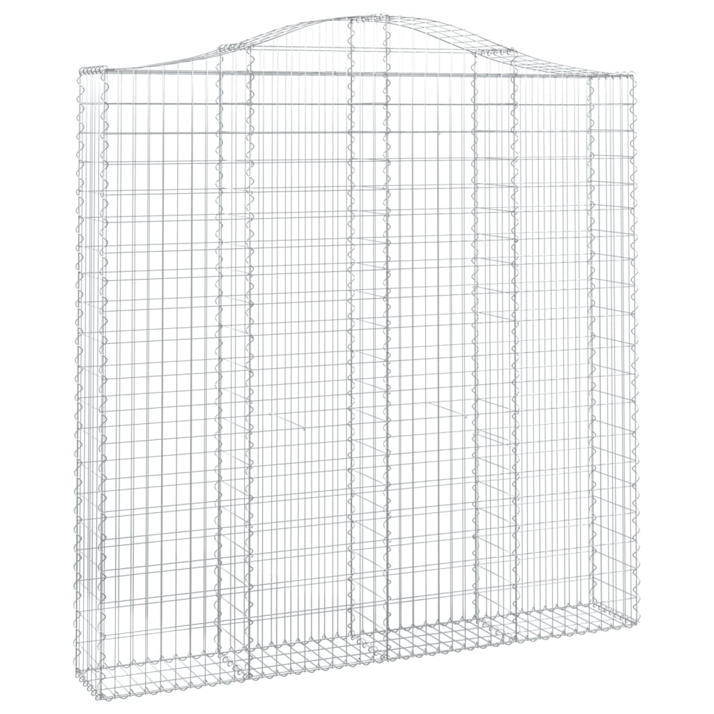 Coșuri gabion arcuite 2 buc. 200x30x200/220 cm fier galvanizat