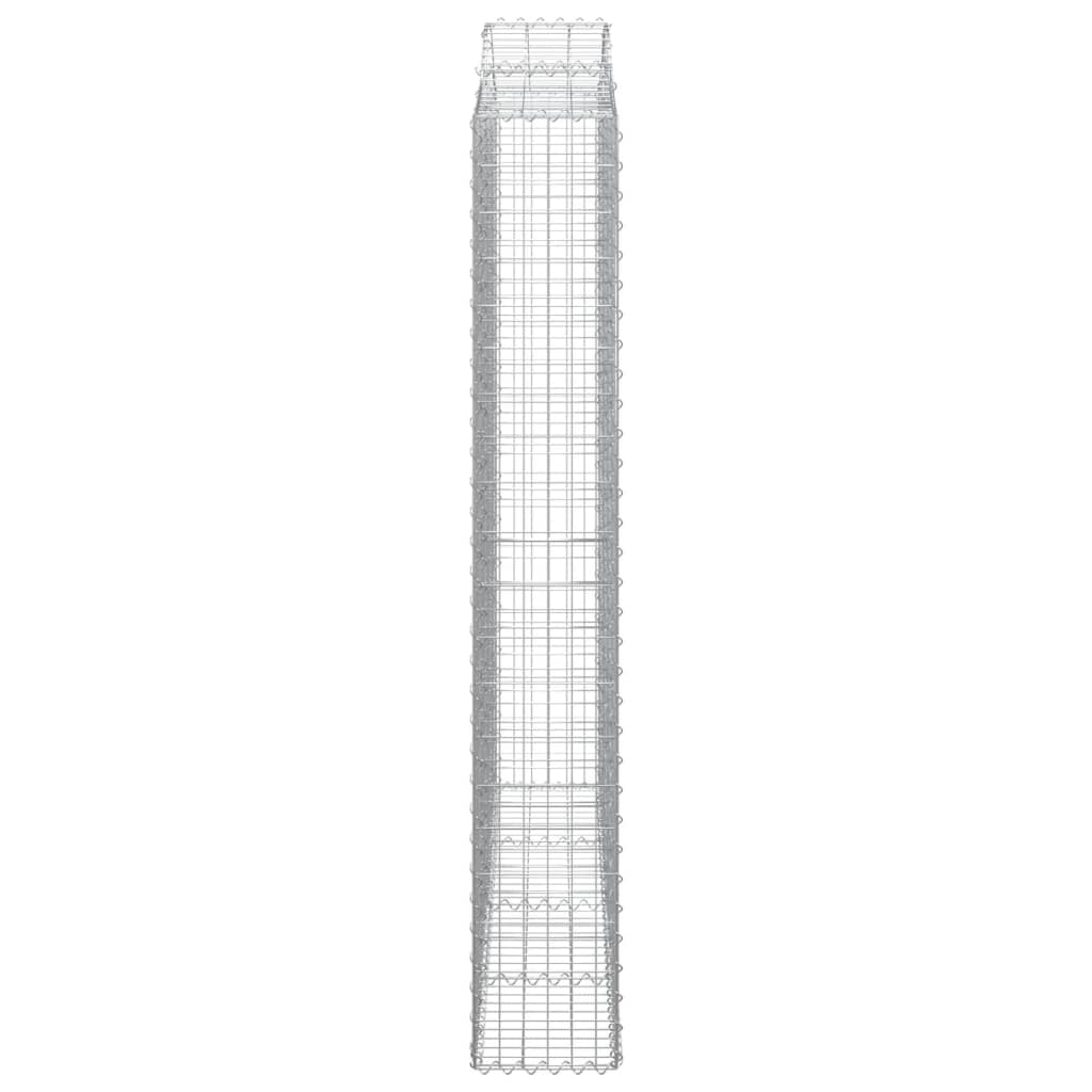 Coșuri gabion arcuite 2 buc. 200x30x200/220 cm fier galvanizat
