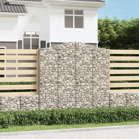 Coșuri gabion arcuite 2 buc. 200x30x200/220 cm fier galvanizat