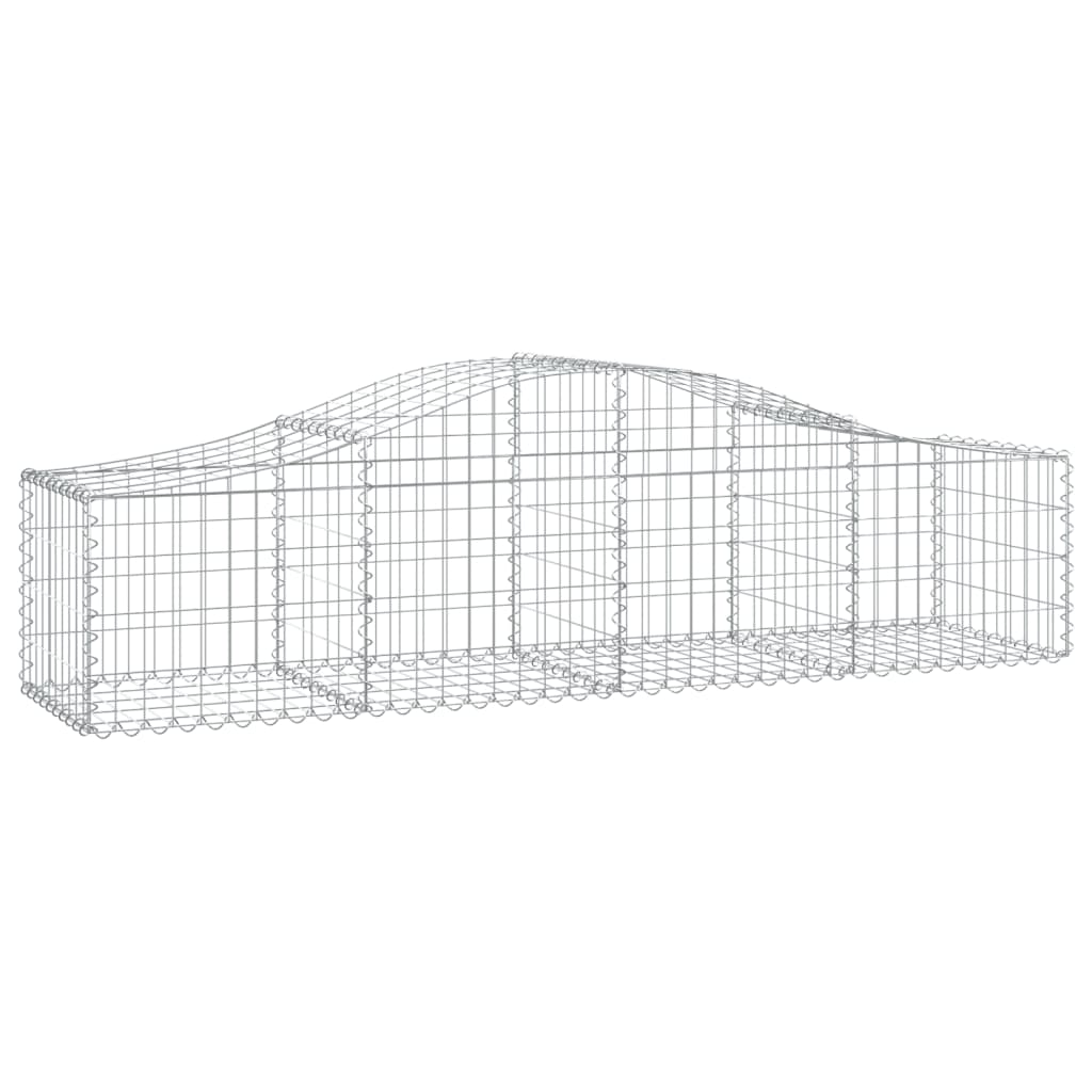 Coșuri gabion arcuite 6 buc, 200x50x40/60 cm, fier galvanizat