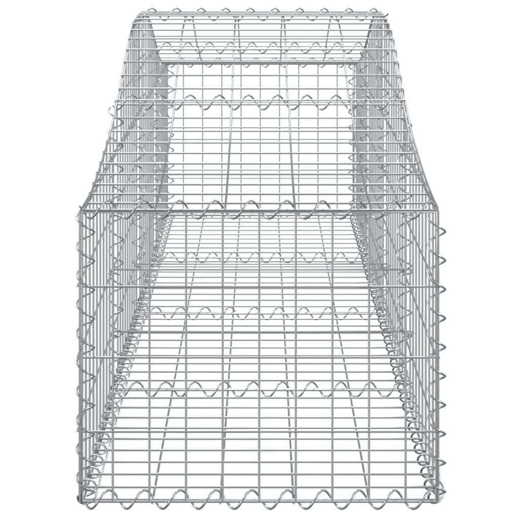 Coșuri gabion arcuite 6 buc, 200x50x40/60 cm, fier galvanizat