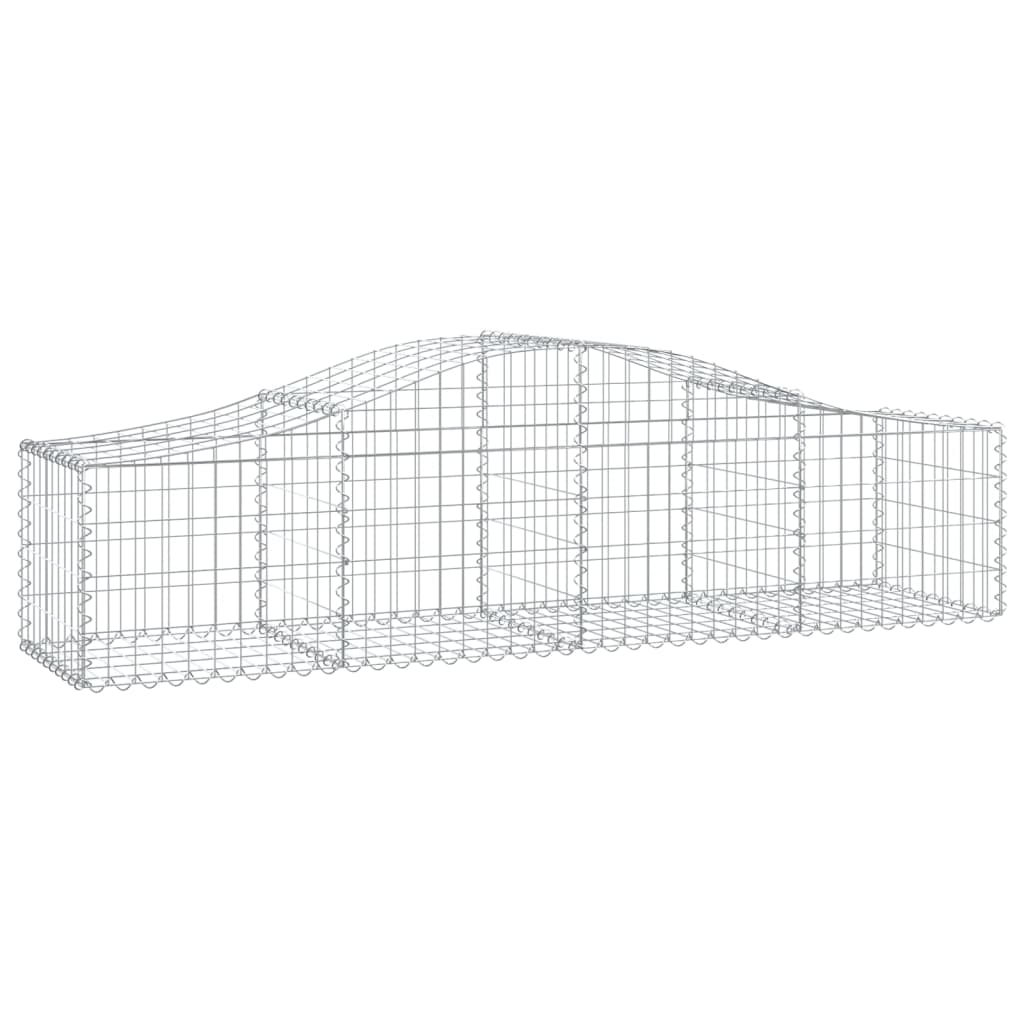 Coșuri gabion arcuite 8 buc, 200x50x40/60 cm, fier galvanizat