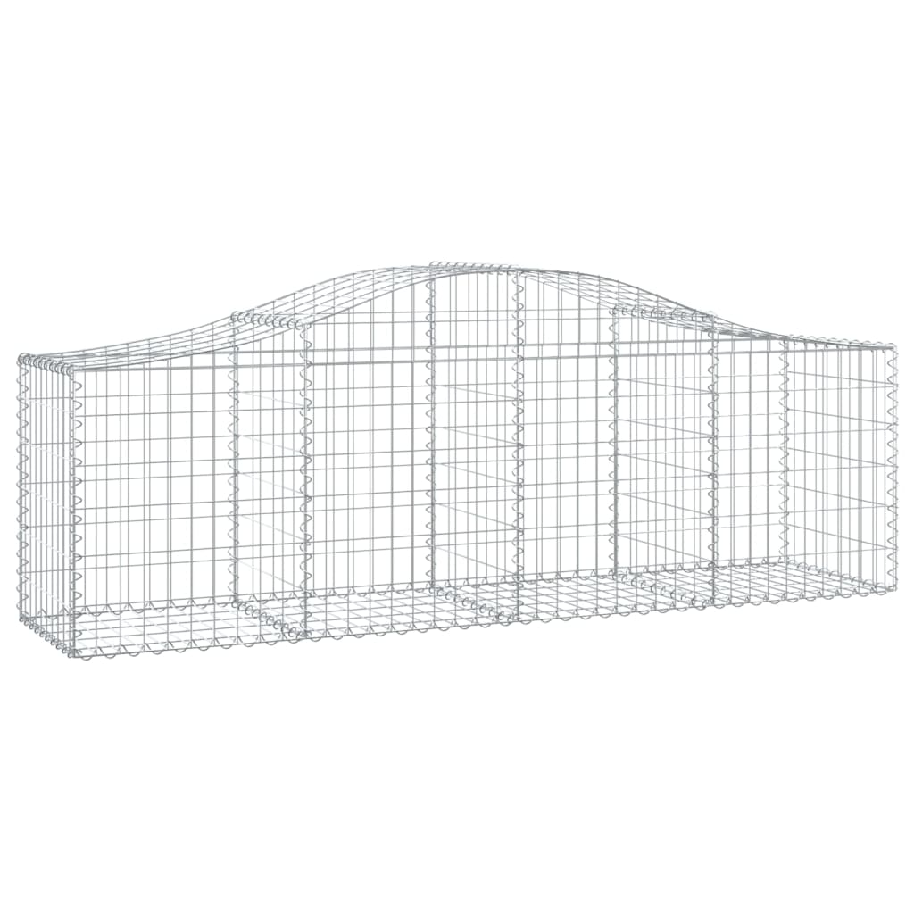 Coșuri gabion arcuite 2 buc, 200x50x60/80 cm, fier galvanizat