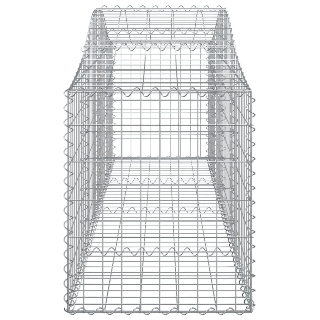 Coșuri gabion arcuite 7 buc, 200x50x60/80 cm, fier galvanizat