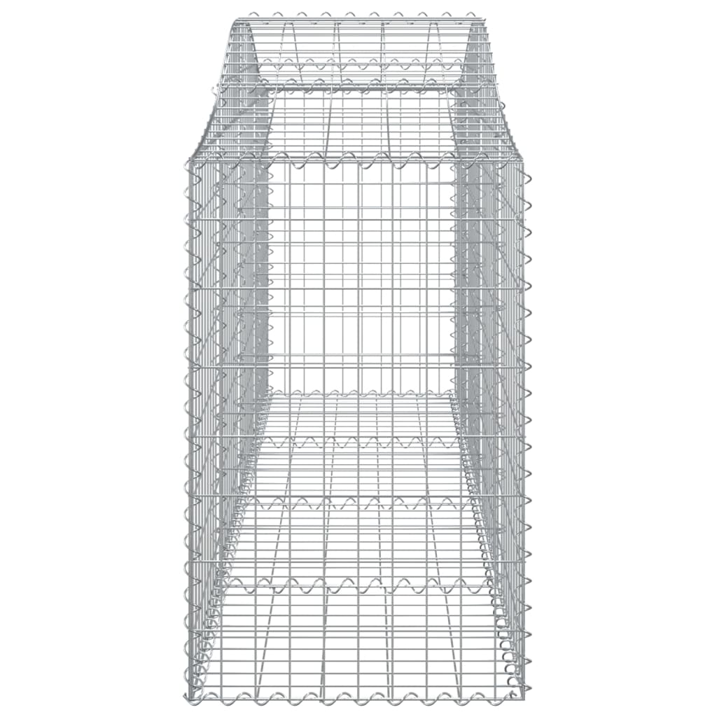 Coșuri gabion arcuite 4 buc, 200x50x80/100 cm, fier galvanizat