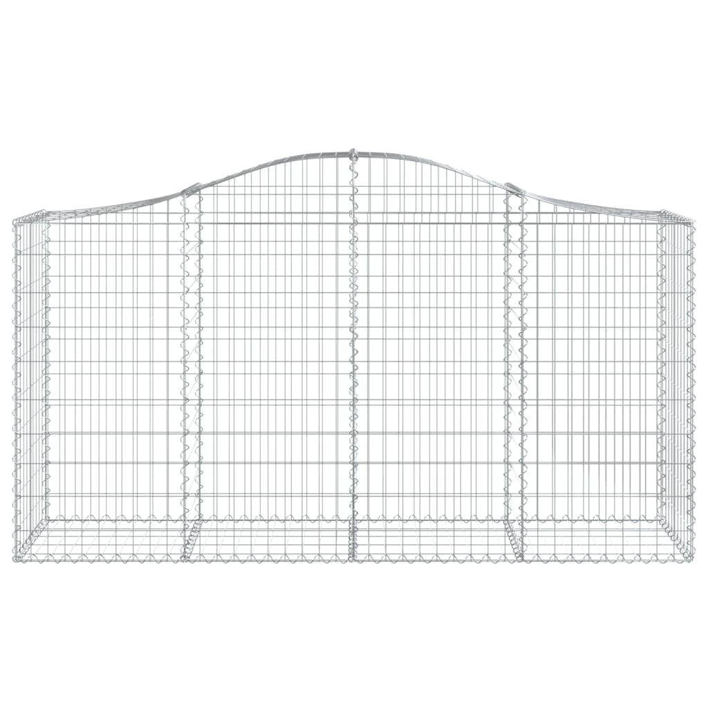 Coșuri gabion arcuite 7 buc, 200x50x100/120 cm, fier galvanizat