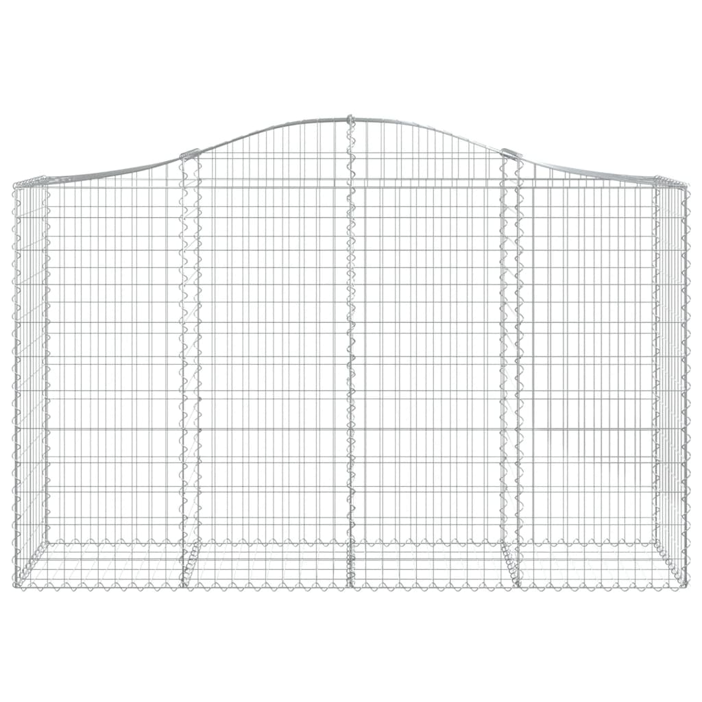 Coșuri gabion arcuite 3 buc, 200x50x120/140 cm, fier galvanizat