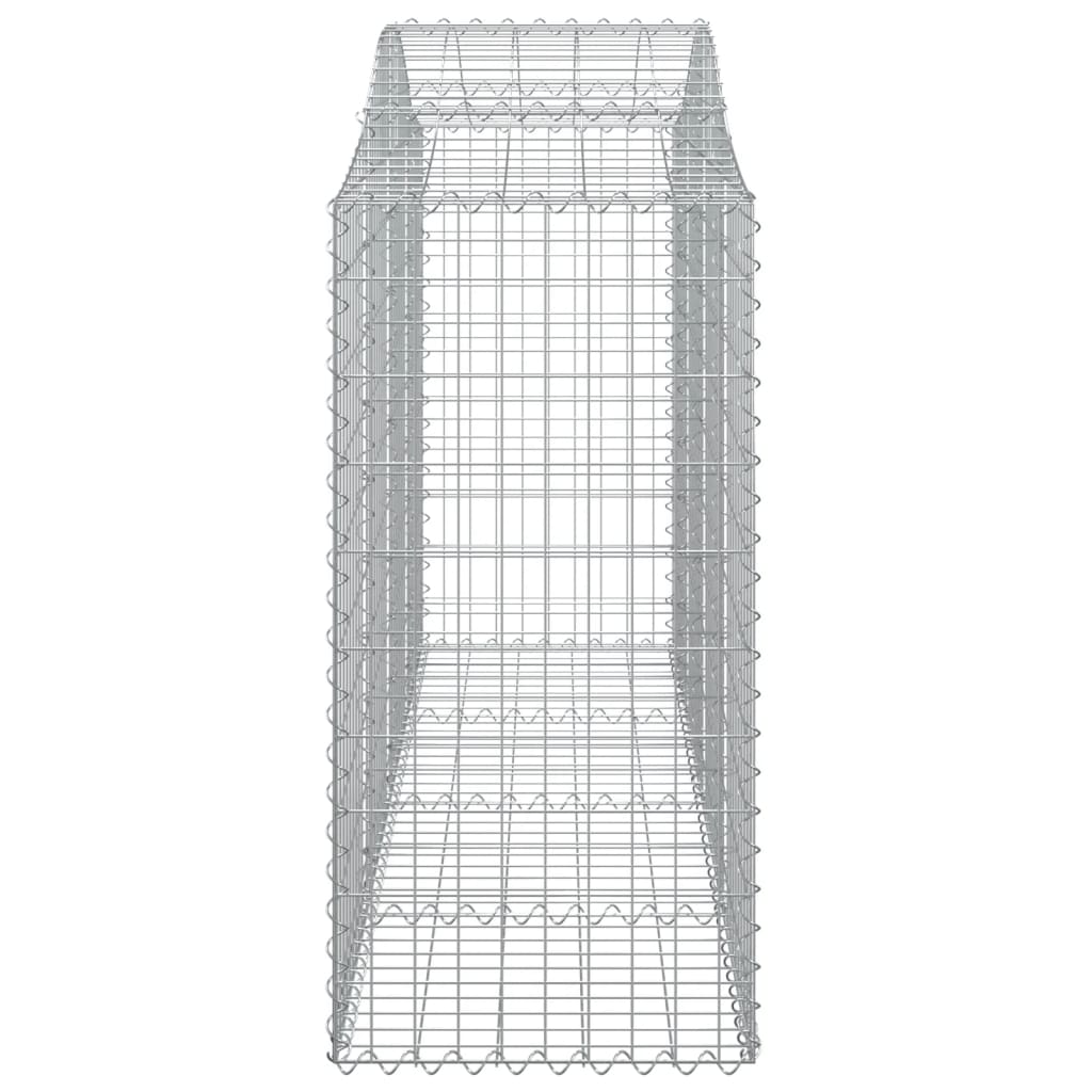 Coșuri gabion arcuite 3 buc, 200x50x120/140 cm, fier galvanizat