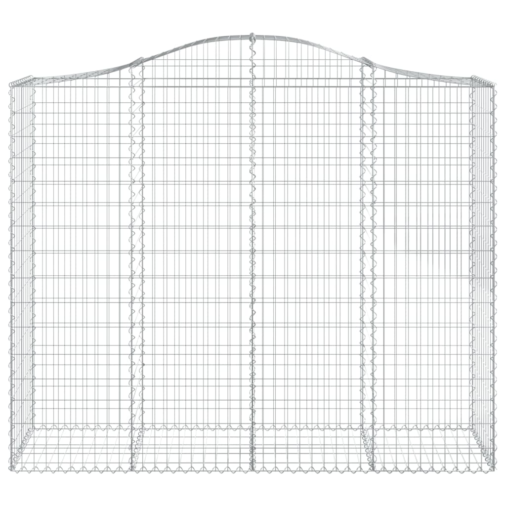 Coșuri gabion arcuite 2 buc, 200x50x160/180 cm, fier galvanizat