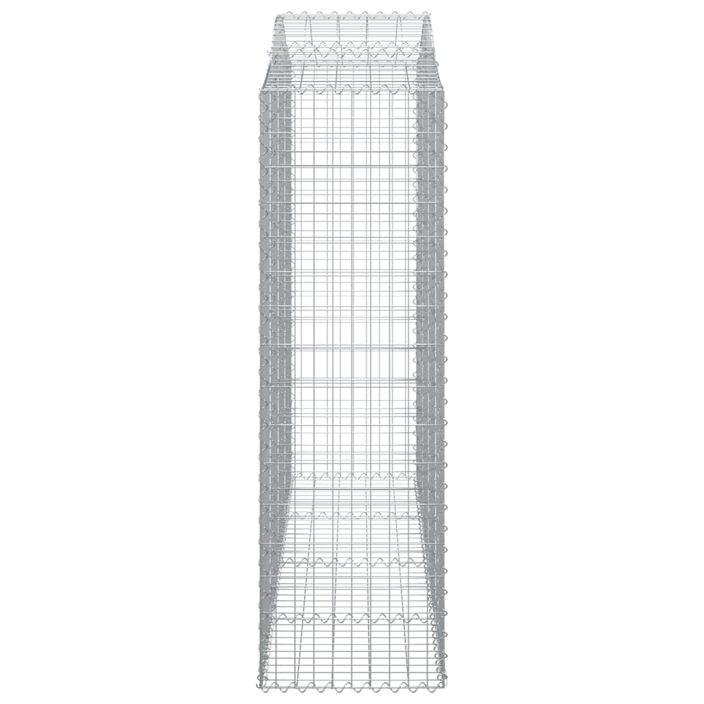 Coșuri gabion arcuite 2 buc, 200x50x160/180 cm, fier galvanizat