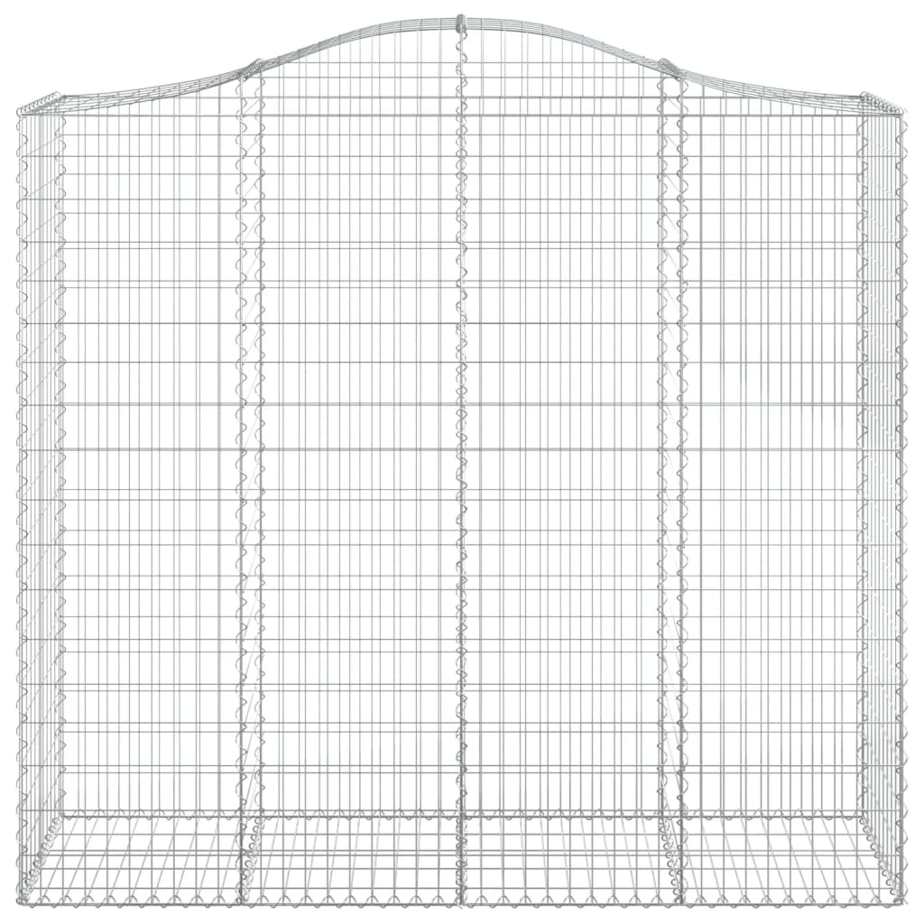 Coșuri gabion arcuite 4 buc, 200x50x180/200 cm, fier galvanizat