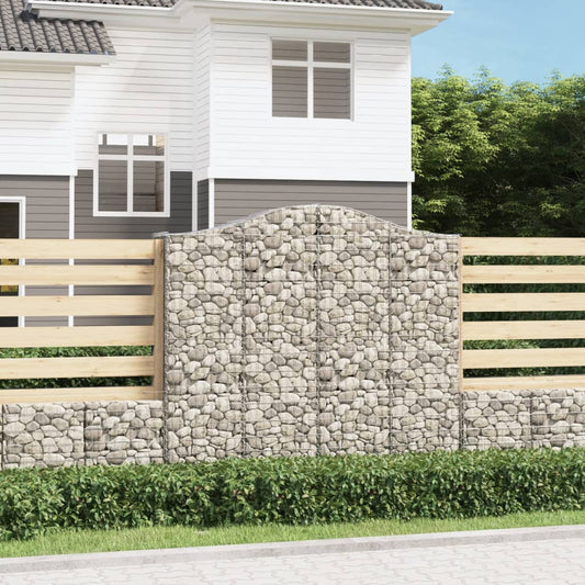 Coșuri gabion arcuite 4 buc, 200x50x180/200 cm, fier galvanizat