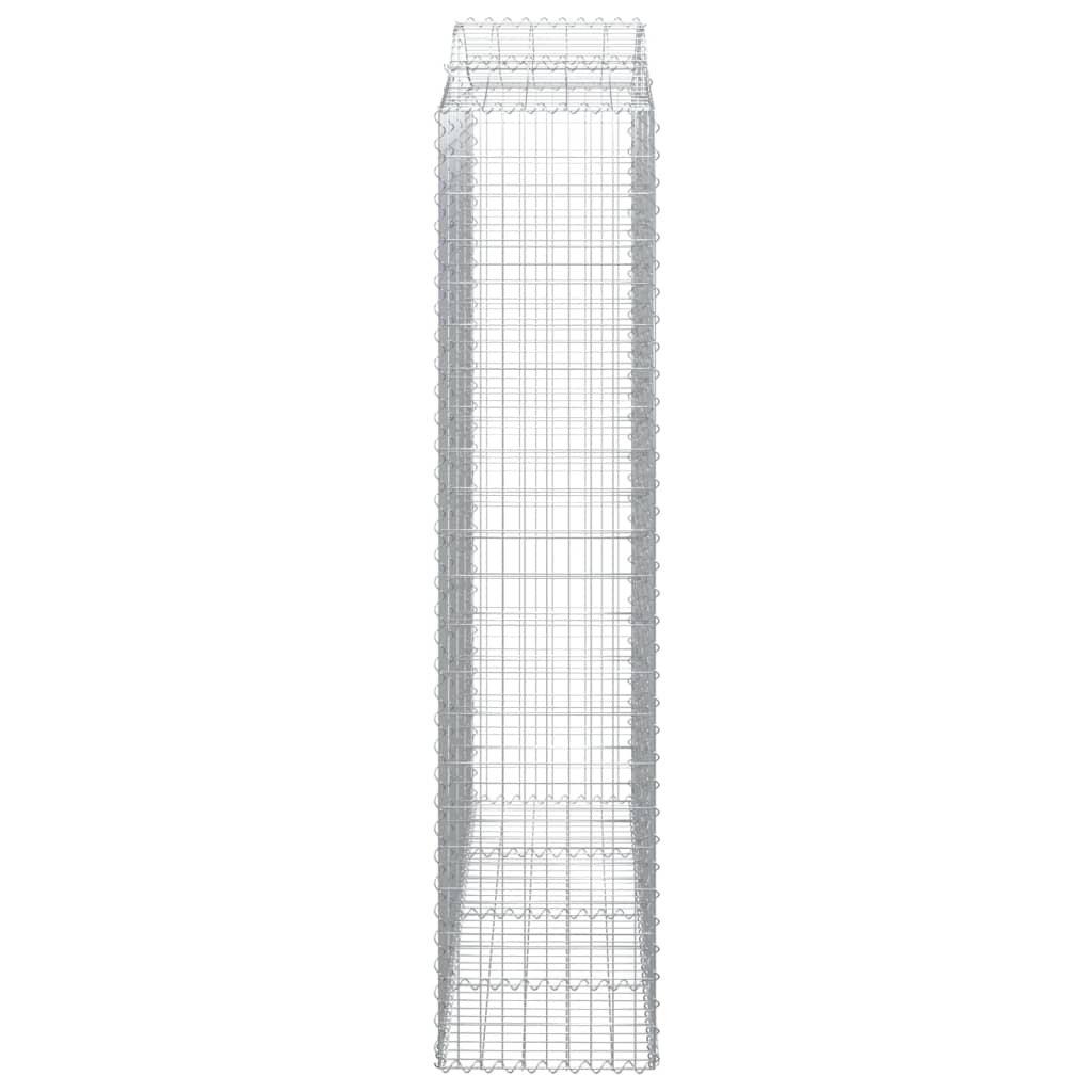 Coșuri gabion arcuite, 3 buc, 200x50x220/240cm, fier galvanizat