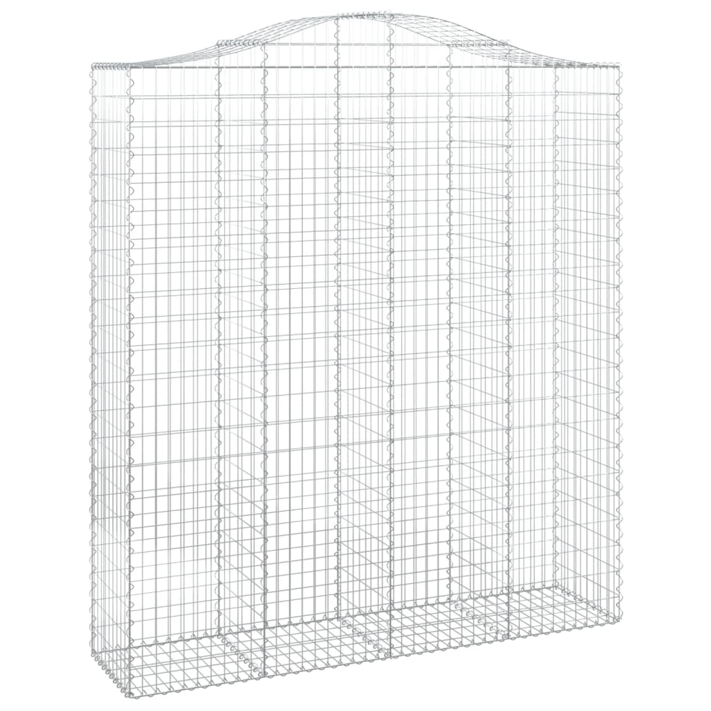 Coșuri gabion arcuite, 4 buc, 200x50x220/240cm, fier galvanizat