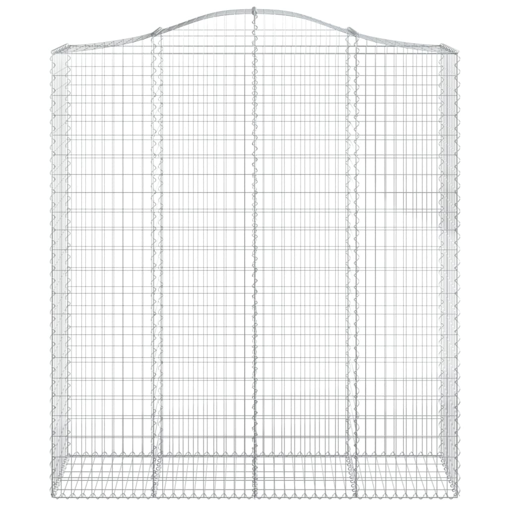 Coșuri gabion arcuite, 4 buc, 200x50x220/240cm, fier galvanizat