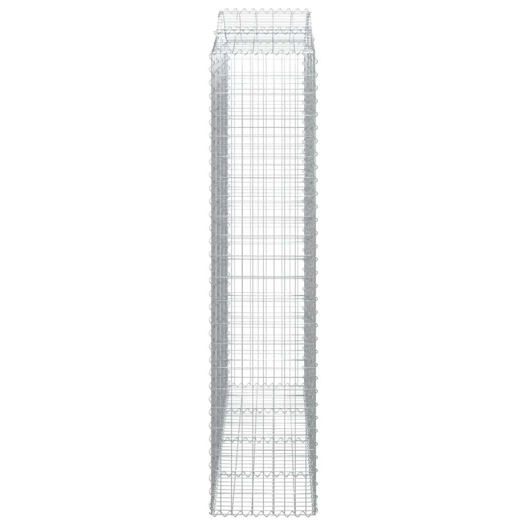 Coșuri gabion arcuite, 4 buc, 200x50x220/240cm, fier galvanizat