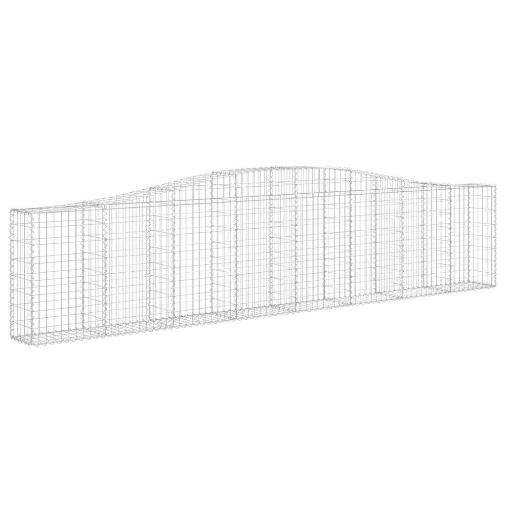 Coșuri gabion arcuite 2 buc, 400x30x80/100 cm, fier galvanizat