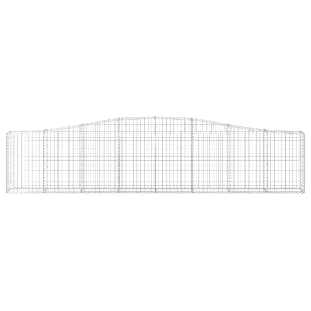 Coșuri gabion arcuite 2 buc, 400x30x80/100 cm, fier galvanizat