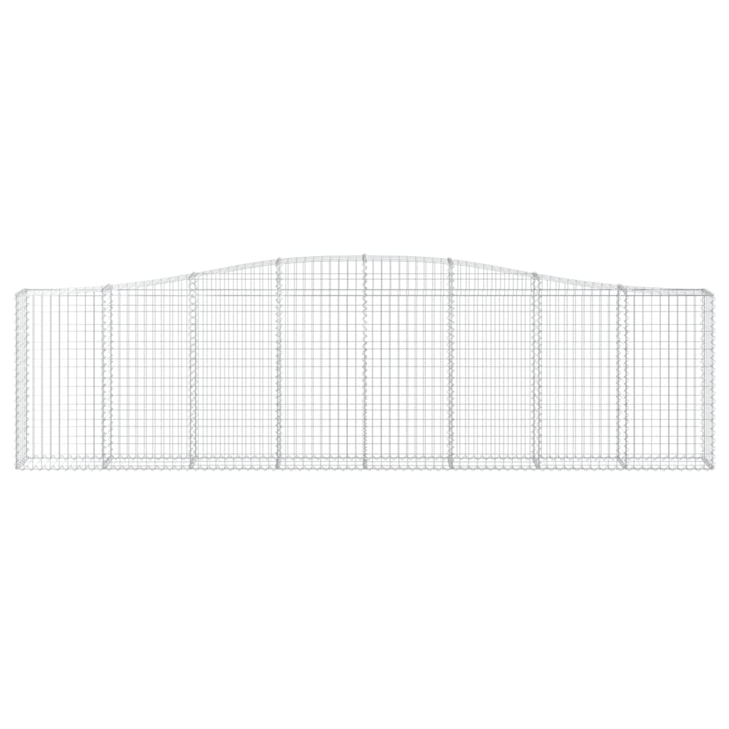 Coșuri gabion arcuite 3 buc, 400x30x100/120 cm fier galvanizat