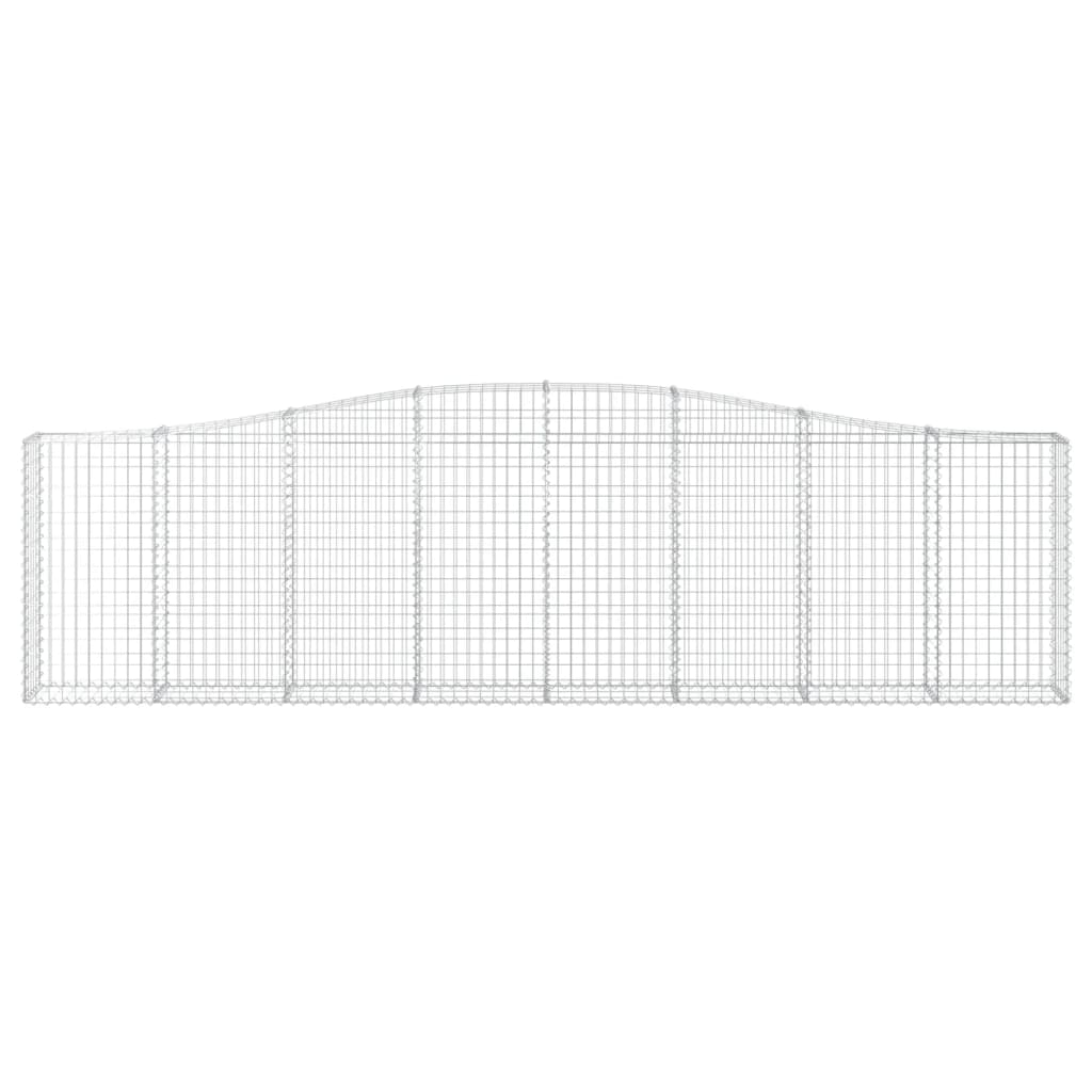 Coșuri gabion arcuite 4 buc, 400x30x100/120 cm fier galvanizat