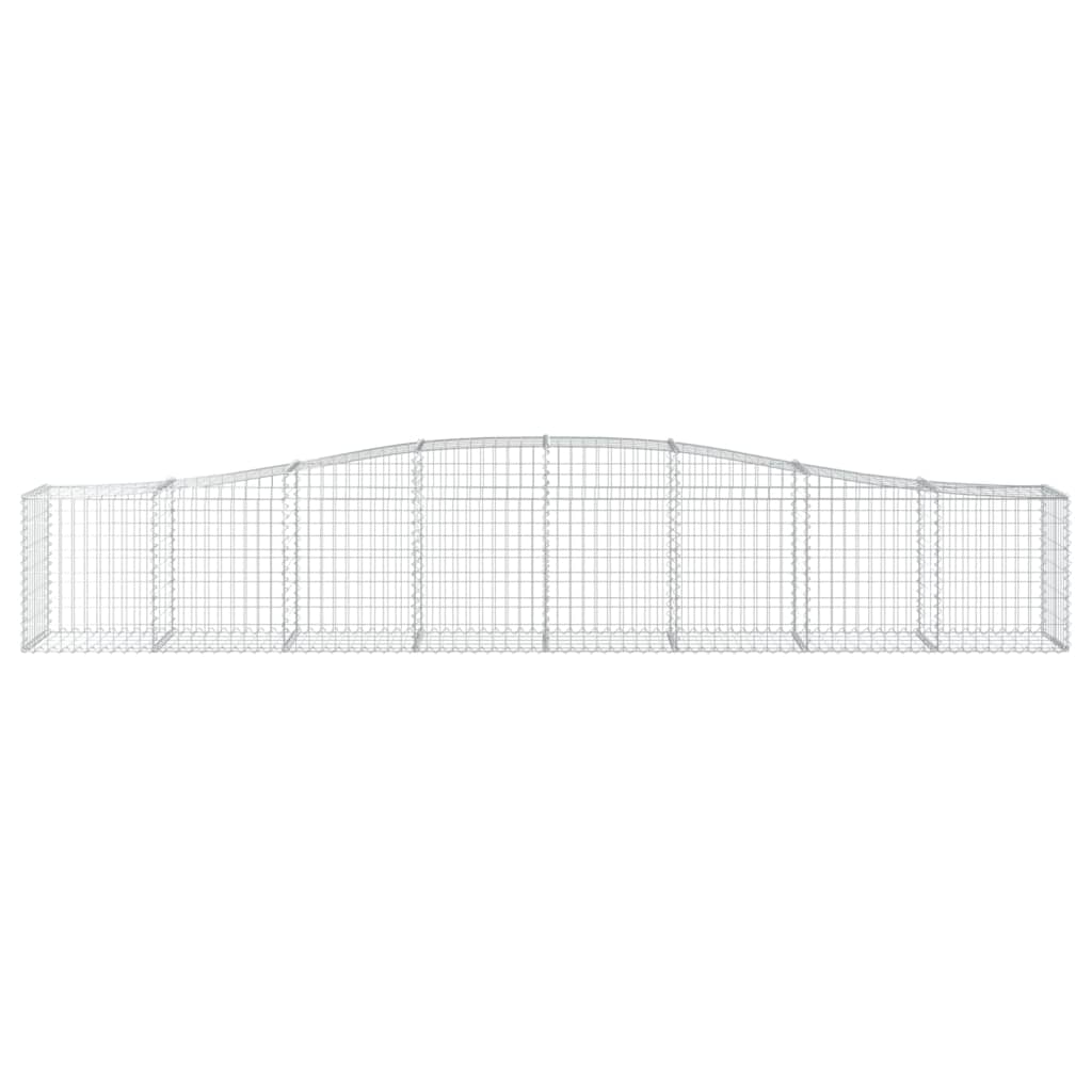 Coșuri gabion arcuite 2 buc, 400x50x60/80 cm, fier galvanizat
