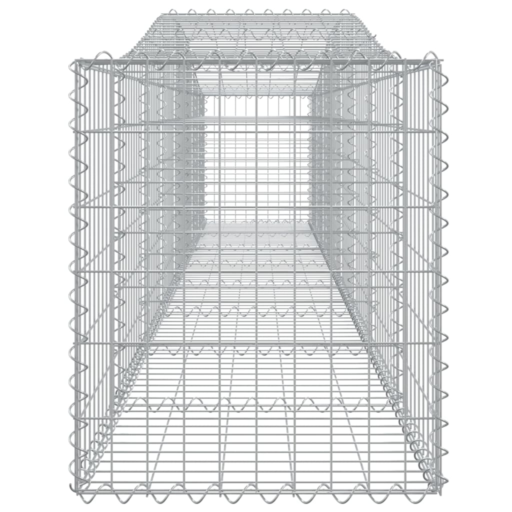 Coșuri gabion arcuite 2 buc, 400x50x60/80 cm, fier galvanizat
