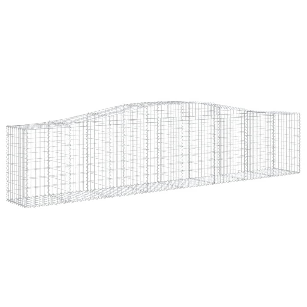 Coșuri gabion arcuite 4 buc, 400x50x80/100 cm, fier galvanizat