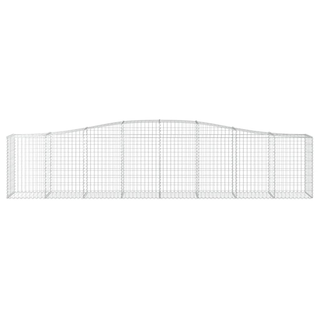 Coșuri gabion arcuite 4 buc, 400x50x80/100 cm, fier galvanizat