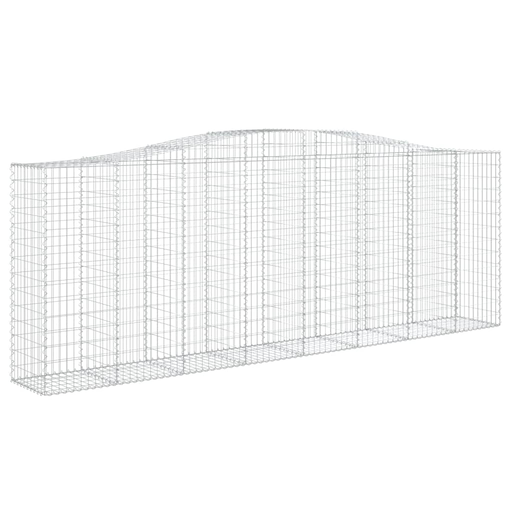 Coșuri gabion arcuite 2 buc, 400x50x140/160 cm, fier galvanizat