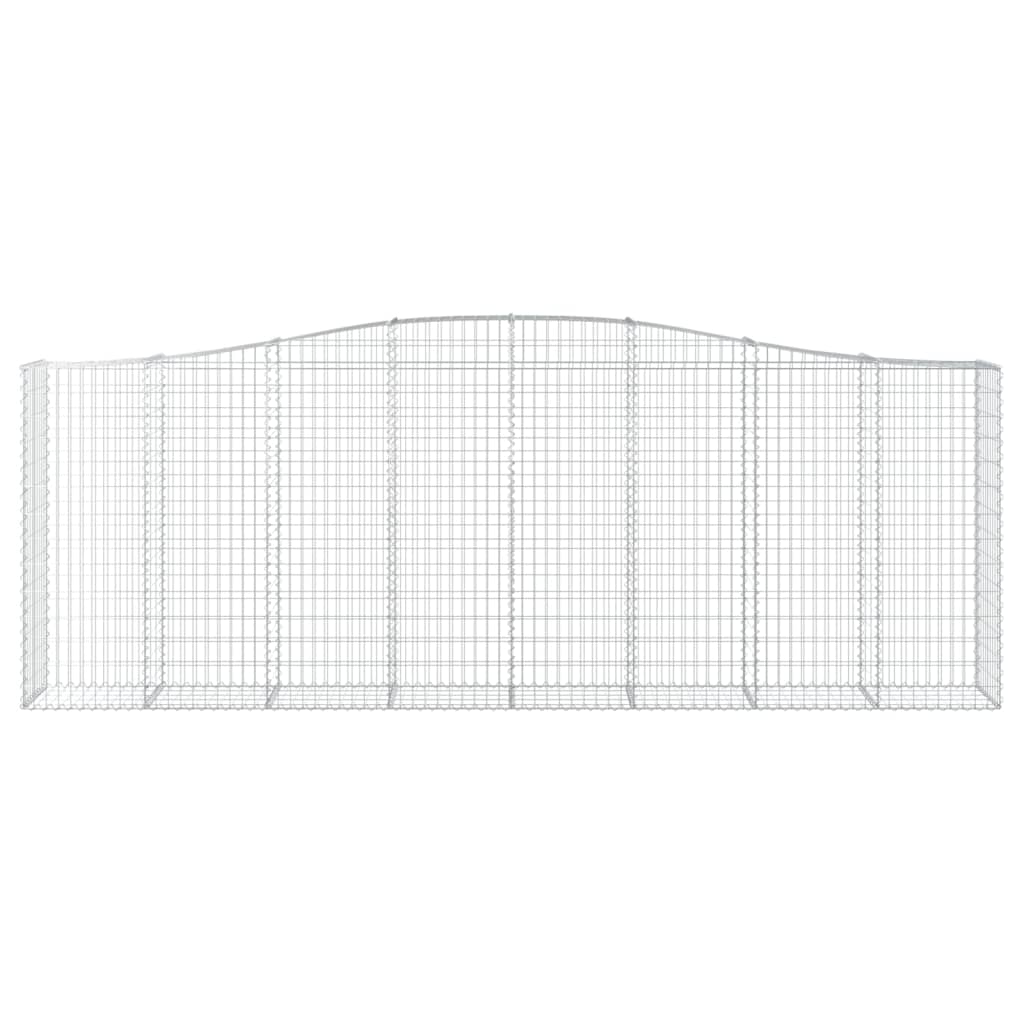 Coșuri gabion arcuite 2 buc, 400x50x140/160 cm, fier galvanizat