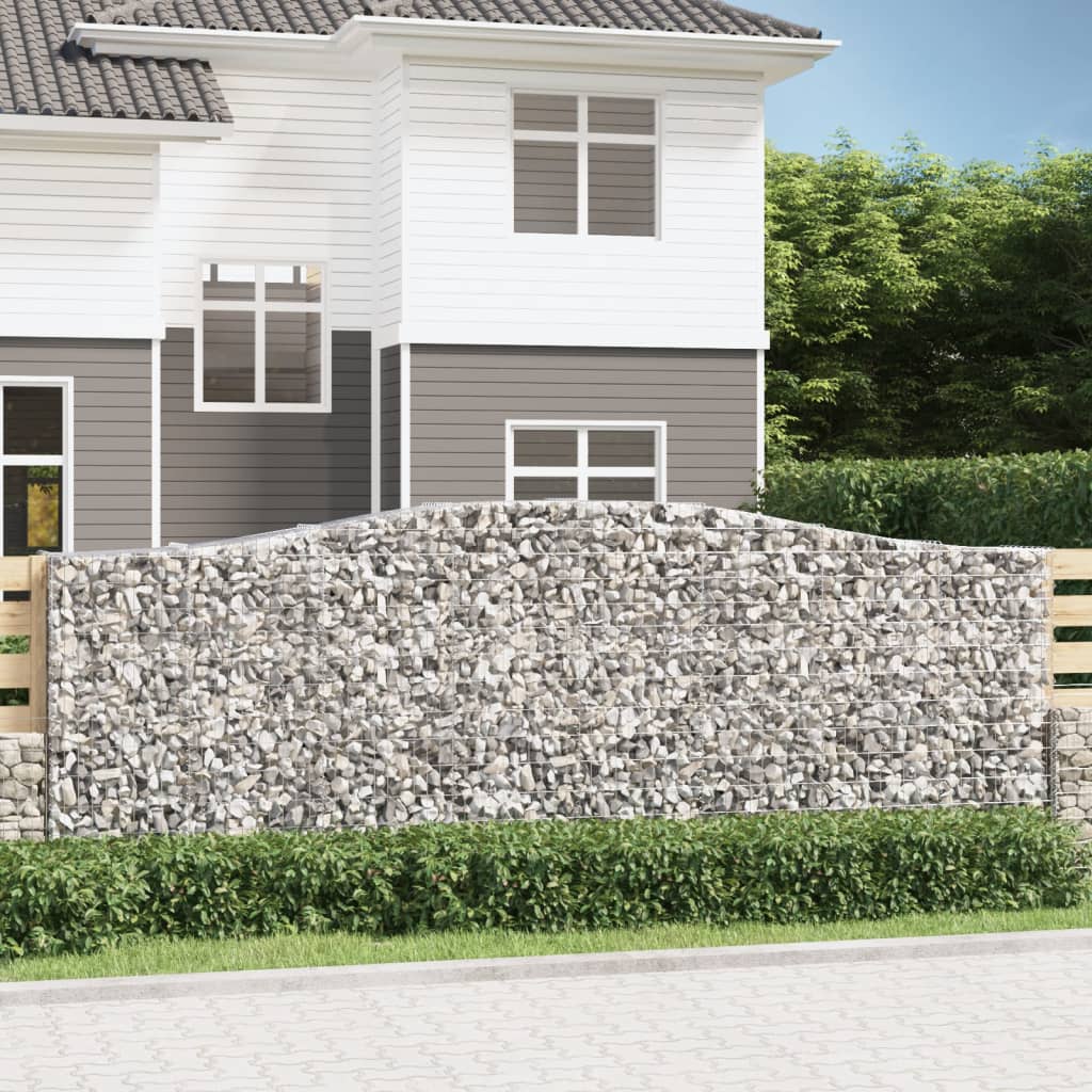 Coșuri gabion arcuite 2 buc, 400x50x140/160 cm, fier galvanizat