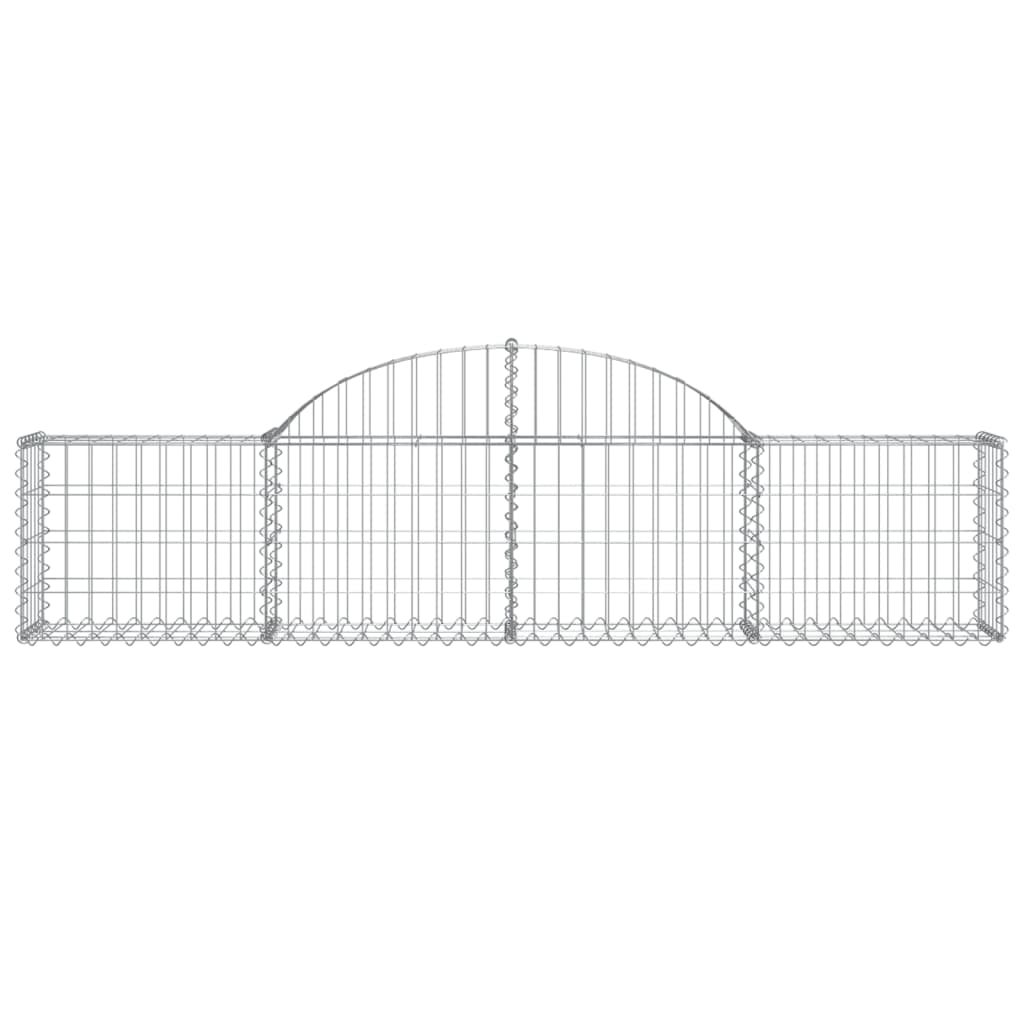 Coșuri gabion arcuite 2 buc, 200x30x40/60 cm, fier galvanizat