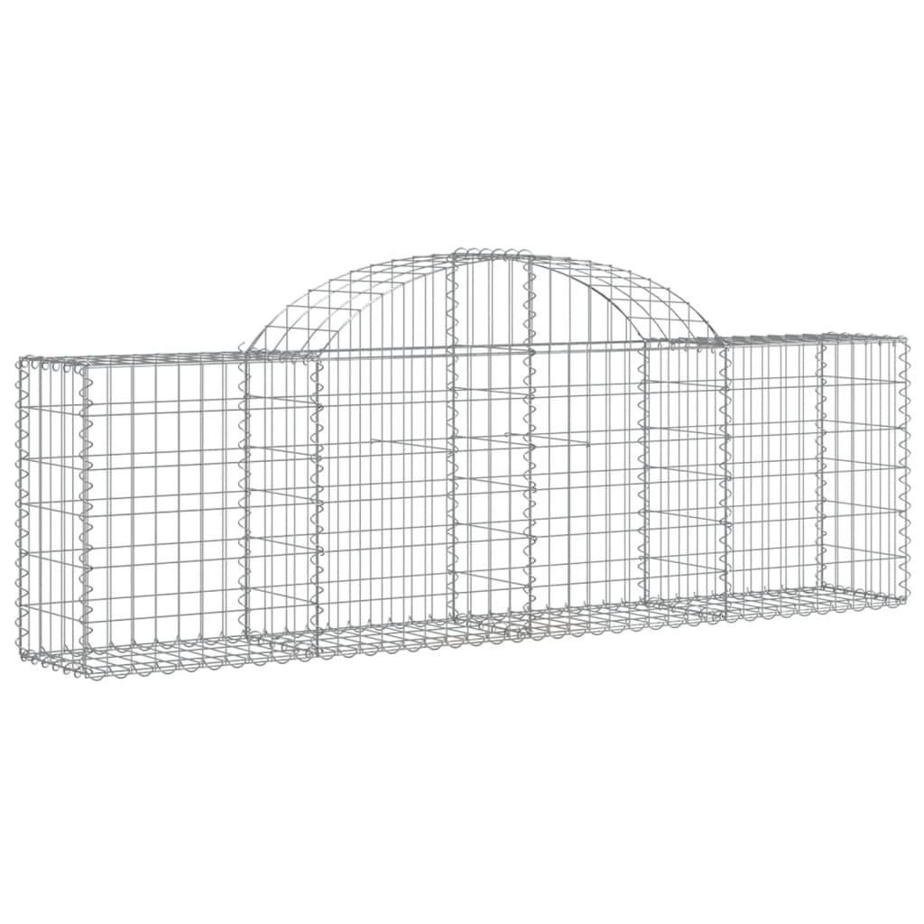 Coșuri gabion arcuite 5 buc, 200x30x60/80 cm, fier galvanizat