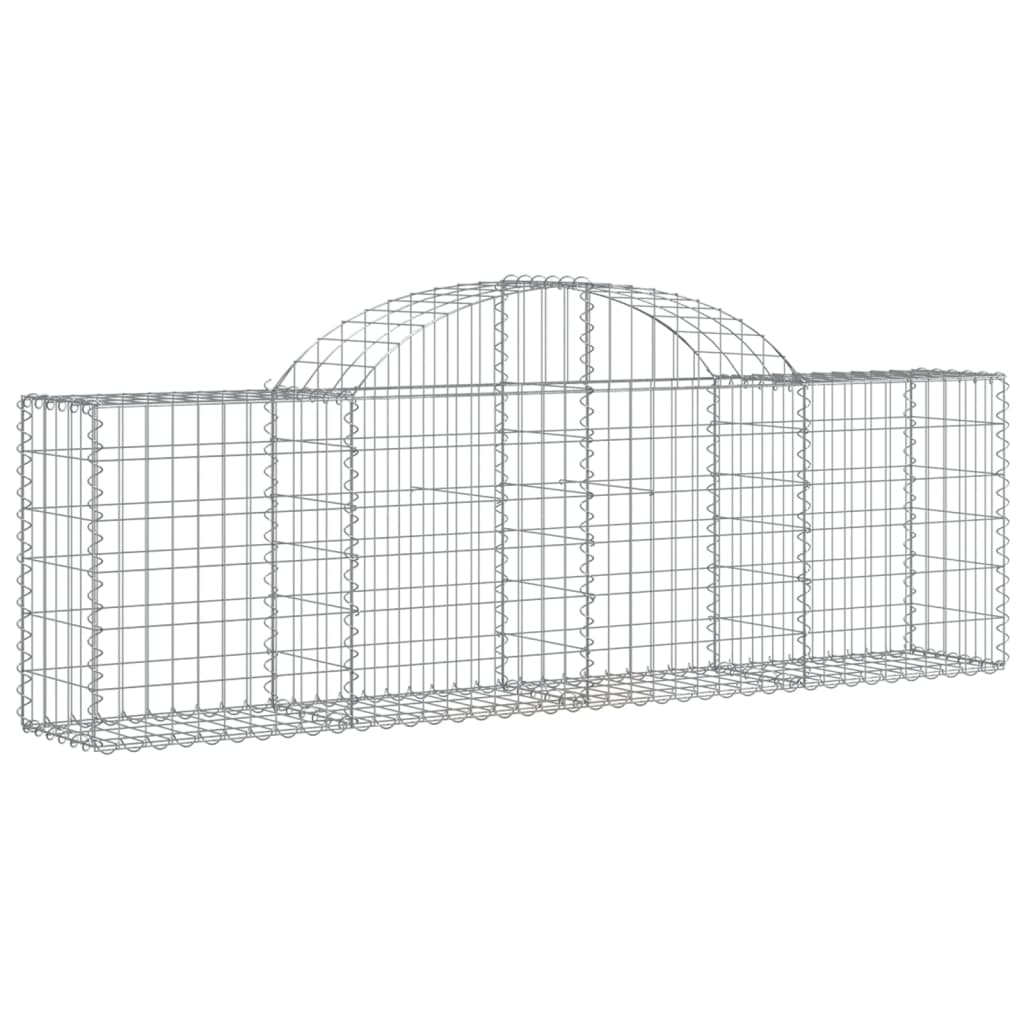 Coșuri gabion arcuite 10 buc, 200x30x60/80 cm, fier galvanizat