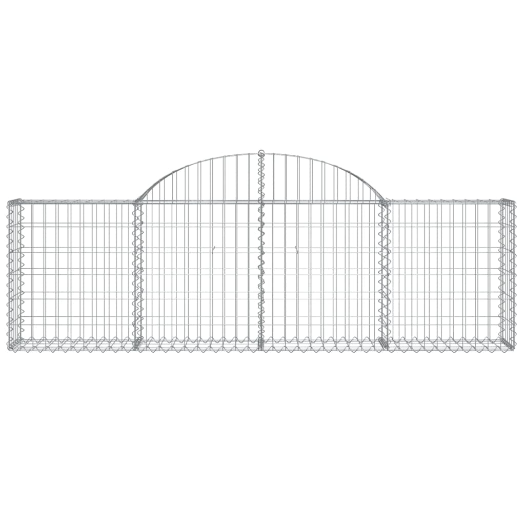 Coșuri gabion arcuite 10 buc, 200x30x60/80 cm, fier galvanizat
