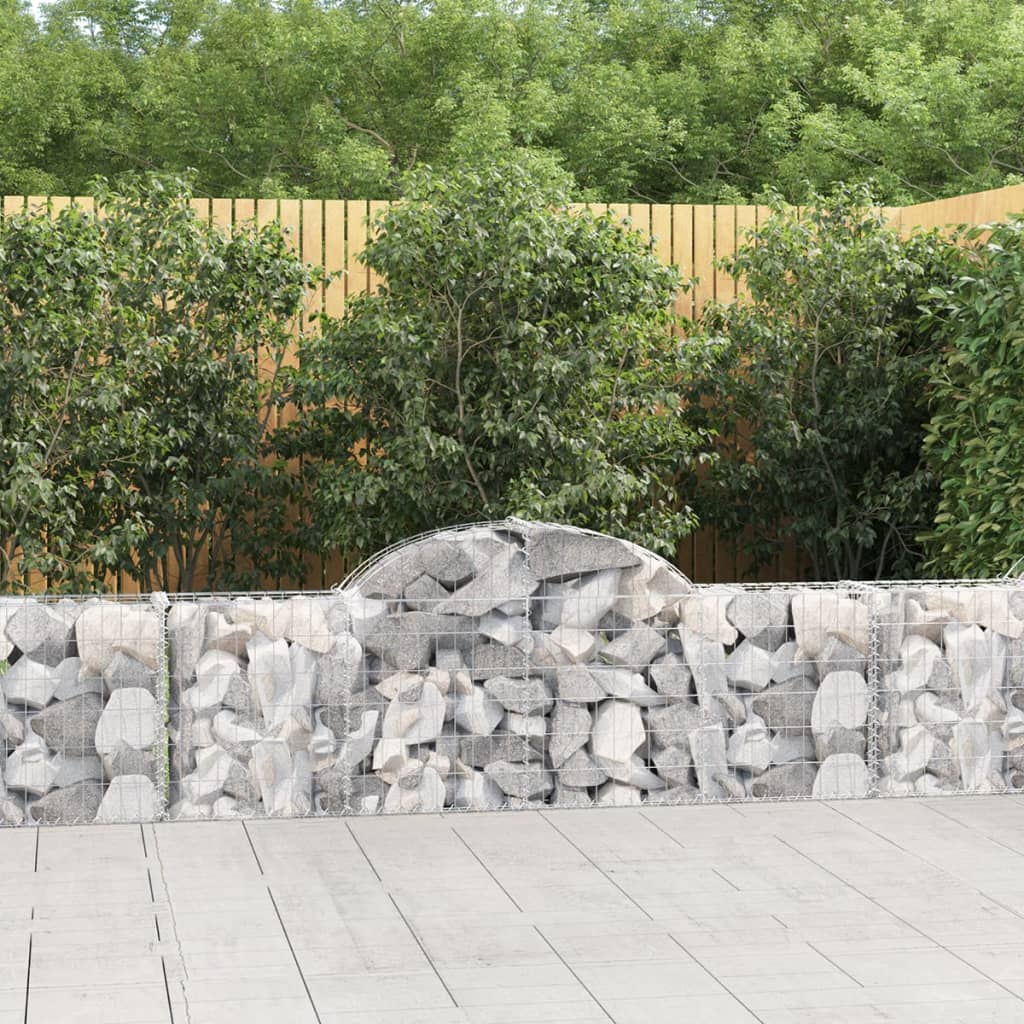 Coșuri gabion arcuite 10 buc, 200x30x60/80 cm, fier galvanizat