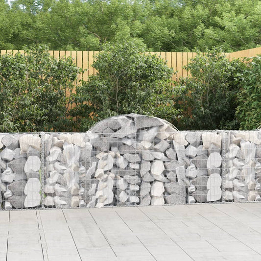 Coșuri gabion arcuite 3 buc, 200x30x80/100cm, fier galvanizat