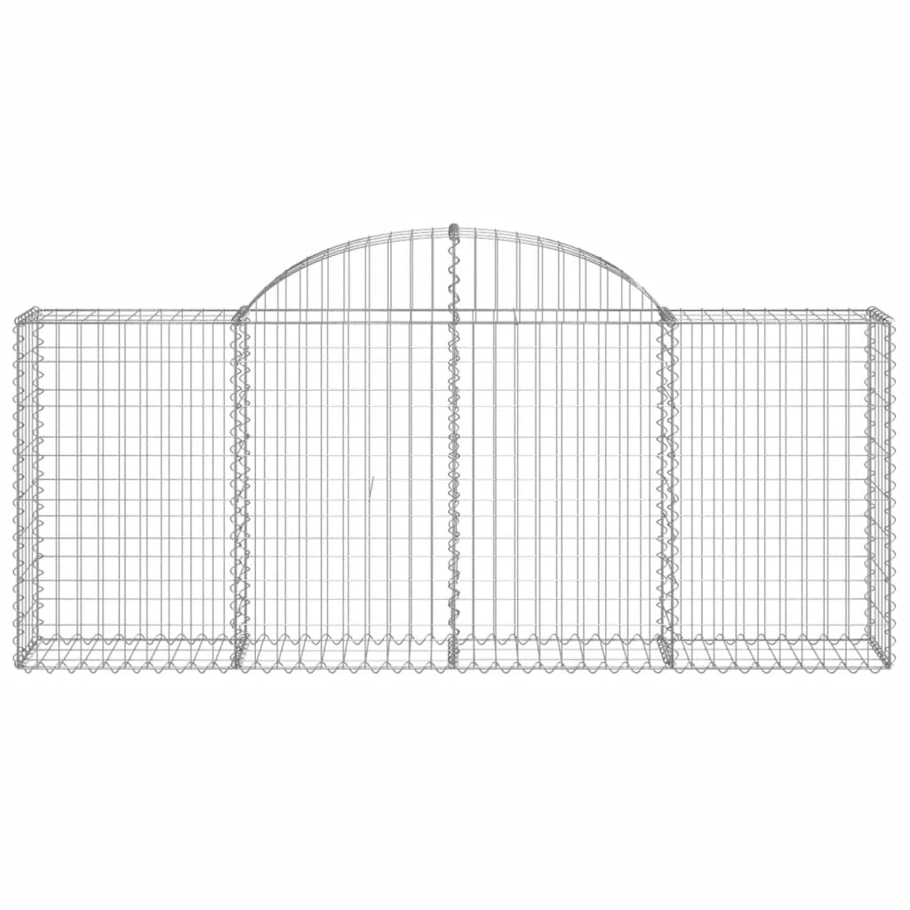Coșuri gabion arcuite 4 buc, 200x30x80/100cm, fier galvanizat