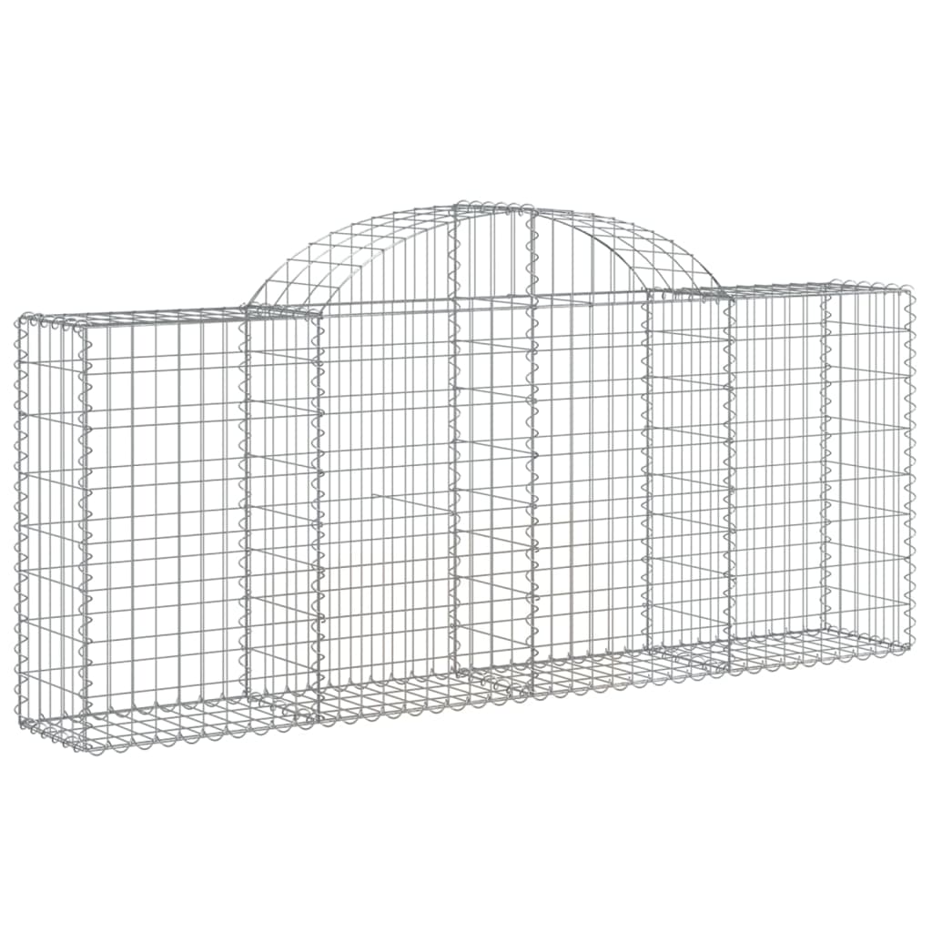 Coșuri gabion arcuite 9 buc, 200x30x80/100cm, fier galvanizat