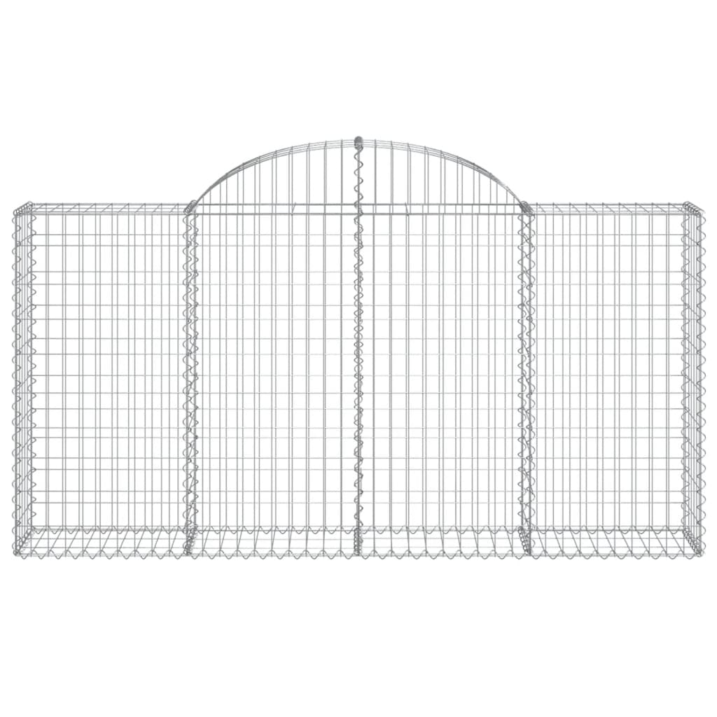Coșuri gabion arcuite 4 buc, 200x30x100/120 cm fier galvanizat